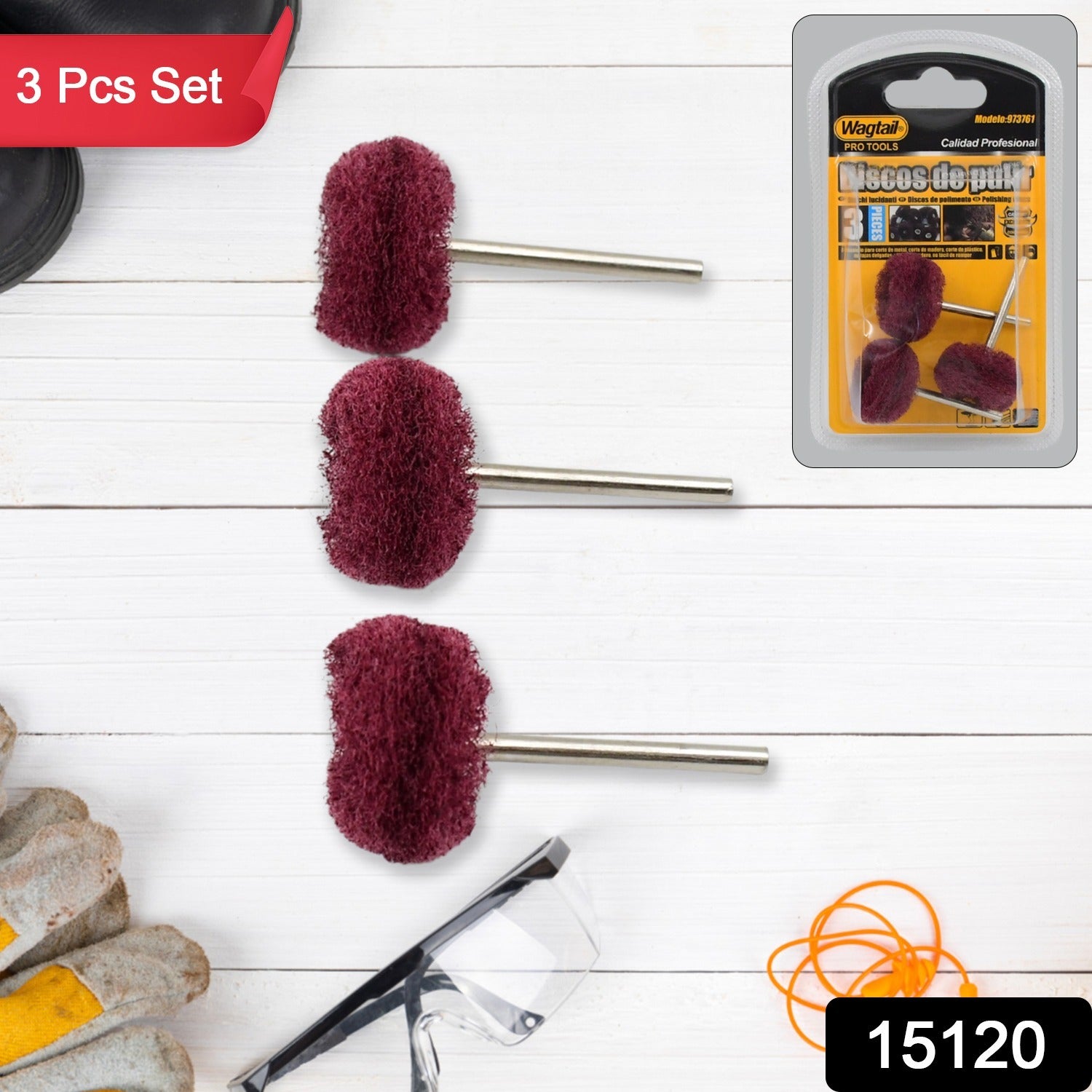Abrasive Buffing Polishing Wheel Set (3 Pcs) Abrasive Buffing Polishing Wheel Set (3 Pcs)